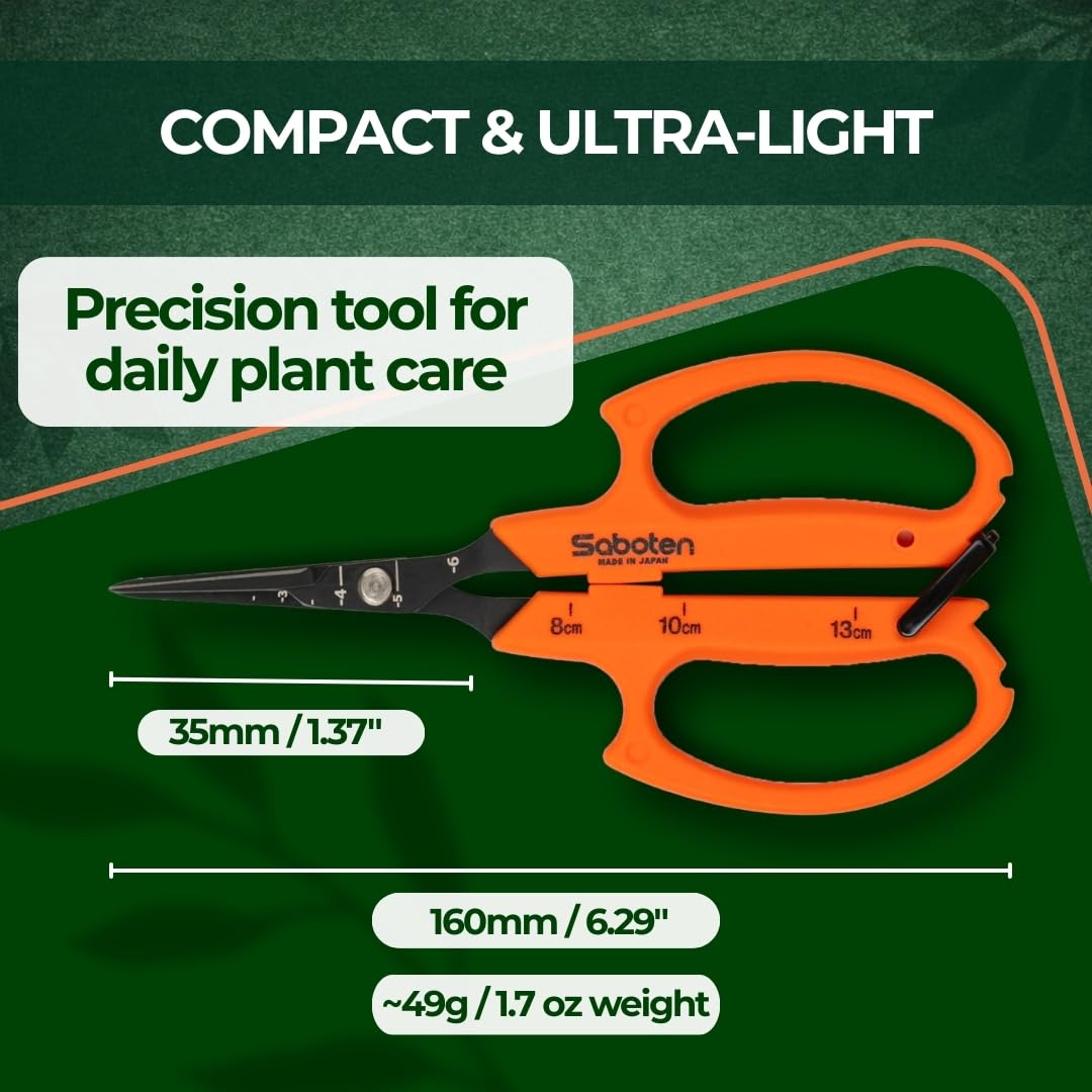 Saboten lightweight precision tool for daily garden tasks and delicate pruning.