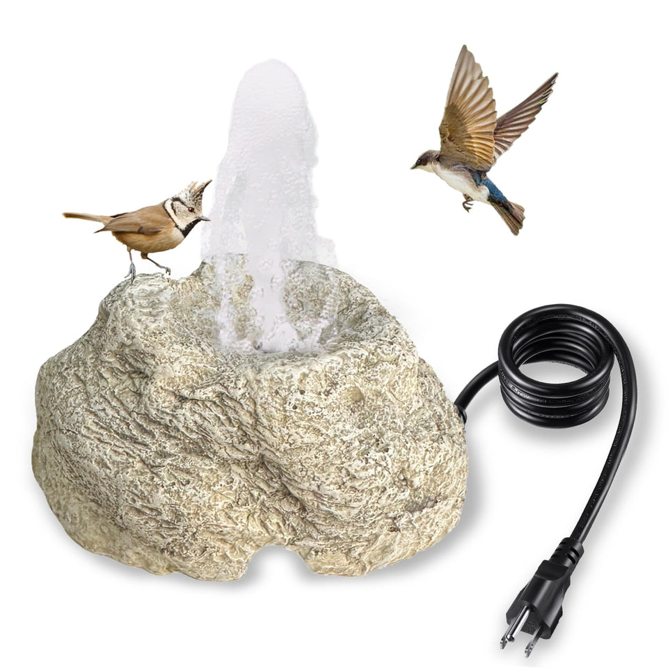 SAC SMARTEN ARTS fountain for bird bath with natural rock look, perfect outdoor decor