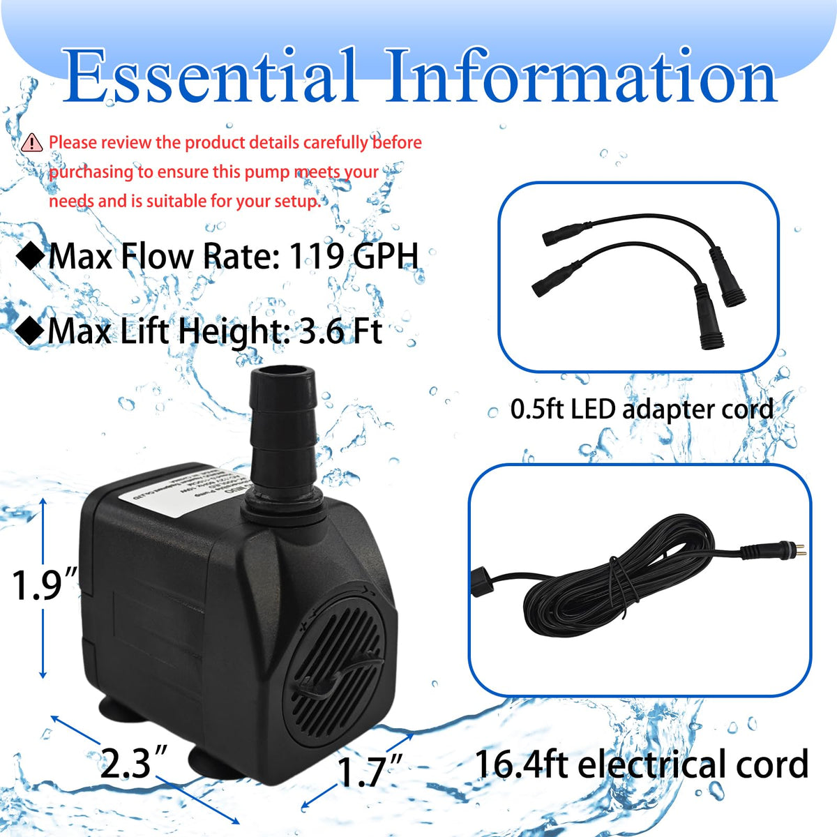 SAC SMARTEN ARTS 10W motor delivers steady flow for aquariums