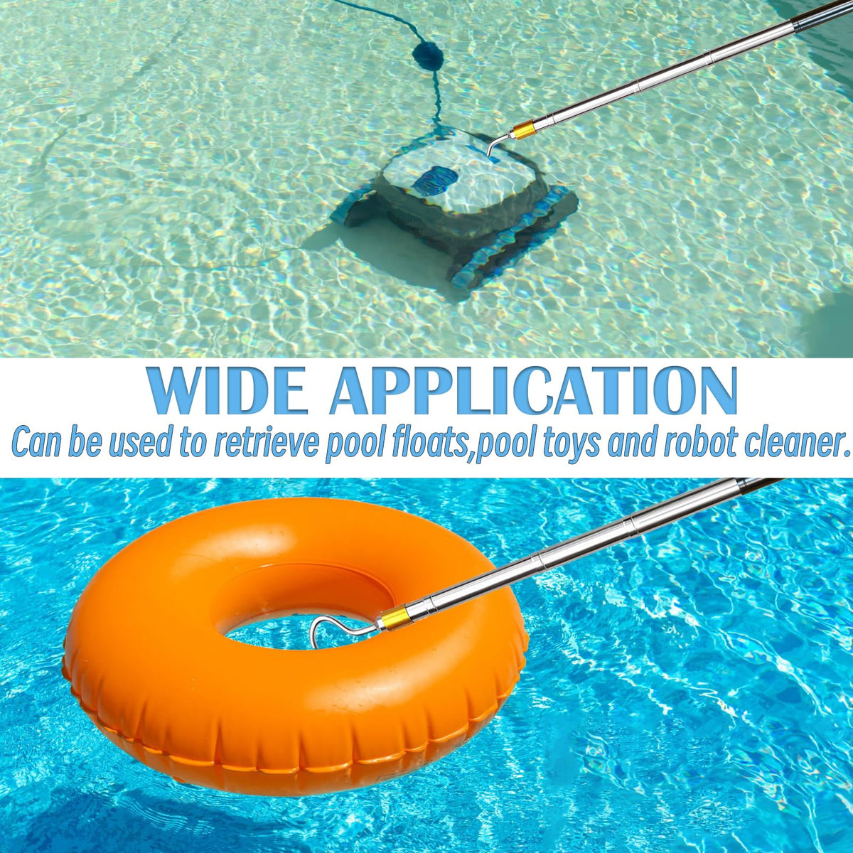 Sadoia skimmer lid lifting hook allows quick lid access during maintenance.