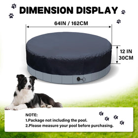 Safana round dog pool cover side height 12inch provides secure fit and wind protection.
