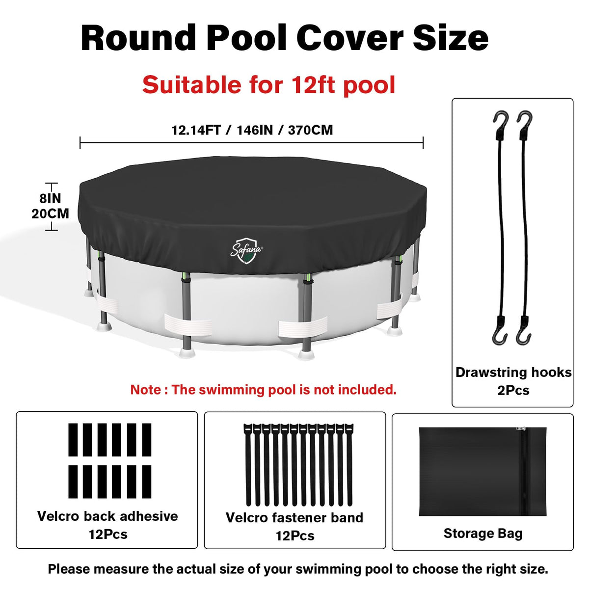 Safana pool cover with silver back provides waterproofing and UV protection