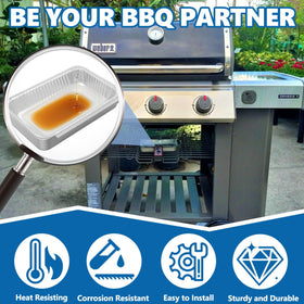 SafBbcue disposable drip liners, 12‑pack, support mess‑free post‑cook cleanup.