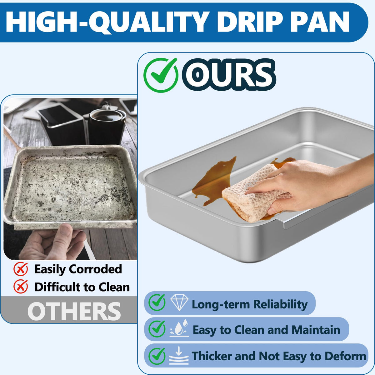 SafBbcue easy‑install design makes tray replacement fast during sunset or weekday cooks.