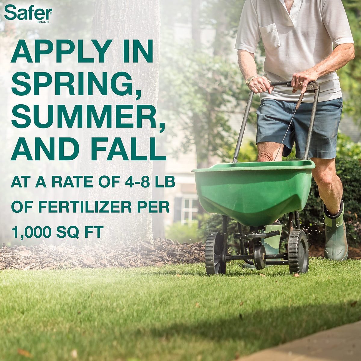 Safer Brand Lawn Restore drought-stress supports year-round toughness for lawns.
