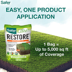 Safer Brand Lawn Restore greening-effect shows faster color and vigor in lawns.