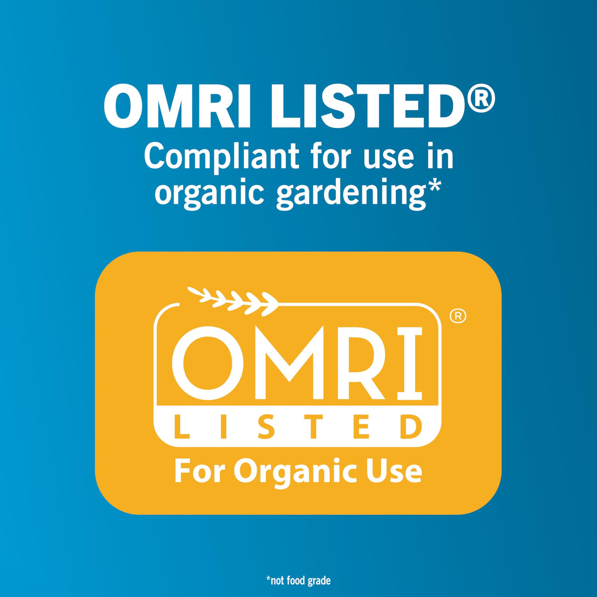 OMRI Listed logo on Safer Diatomaceous Earth 4 lb packaging for organic use.