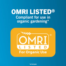 OMRI Listed logo on Safer Diatomaceous Earth 4 lb packaging for organic use.