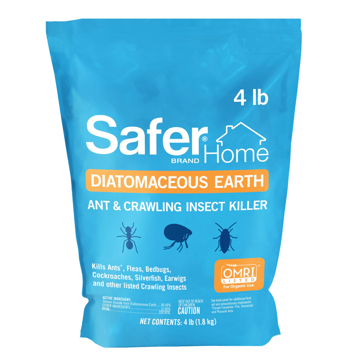 Reapplication guidance for Safer Diatomaceous Earth 4 lb after rain