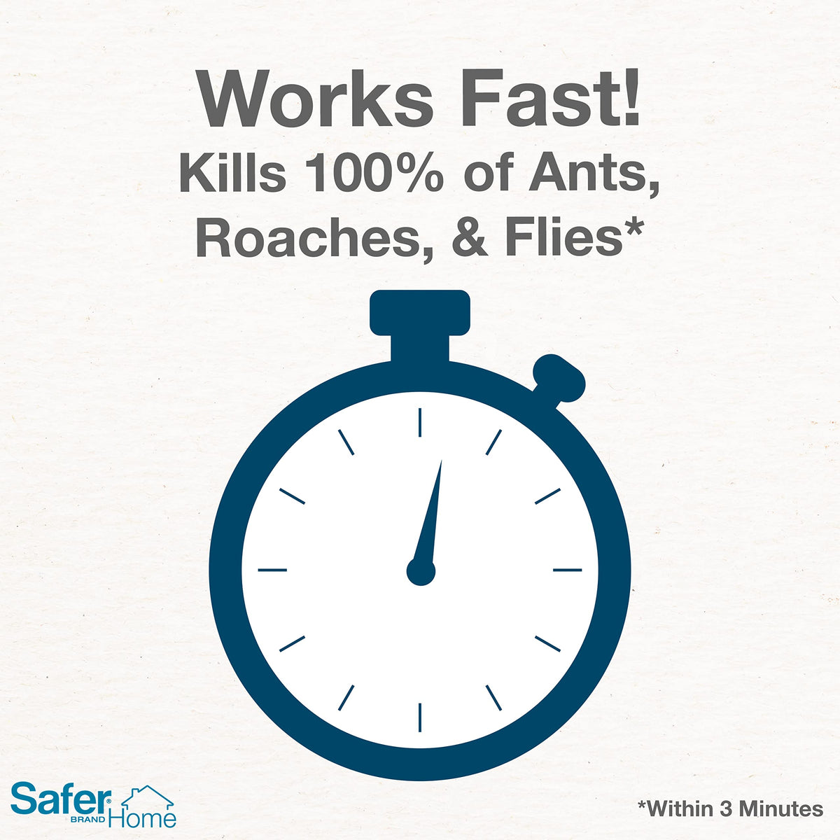 Safer Home ant killer action spray targeting ants on counter.