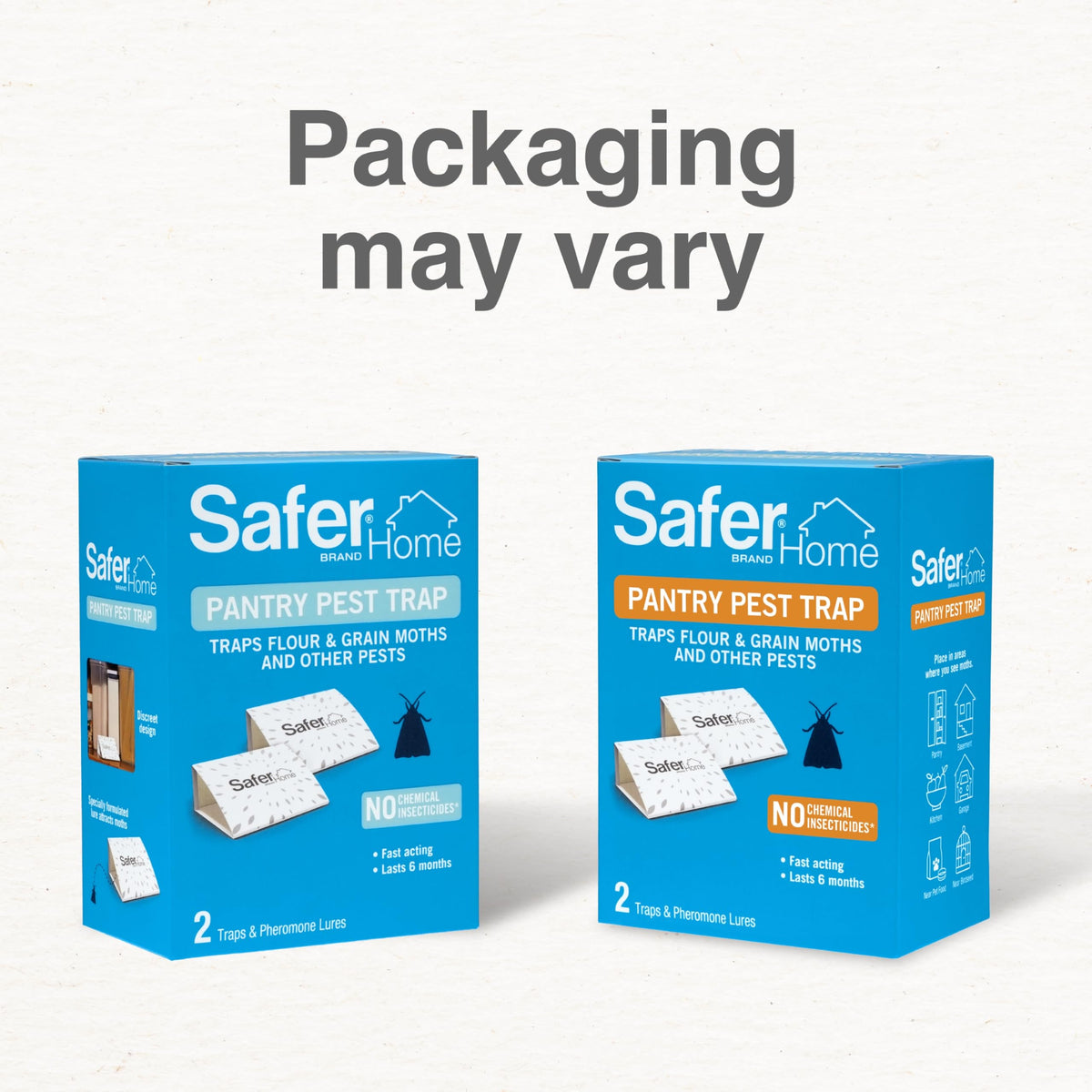 Pheromone lure guides moths to Safer Home Pantry Pest Trap for quick capture.