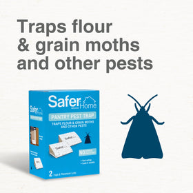 Safer Home Pantry Pest Trap pheromone lure center attracts moths effectively.