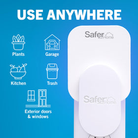 No chemical insecticides used; Safer Home refills for pet-friendly homes.