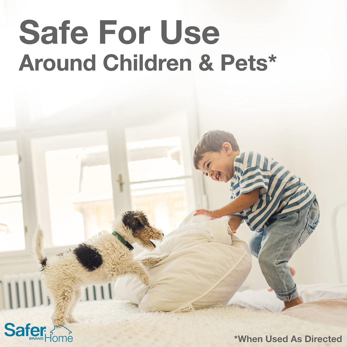 Safer Home spider killer action near baseboards and corners.