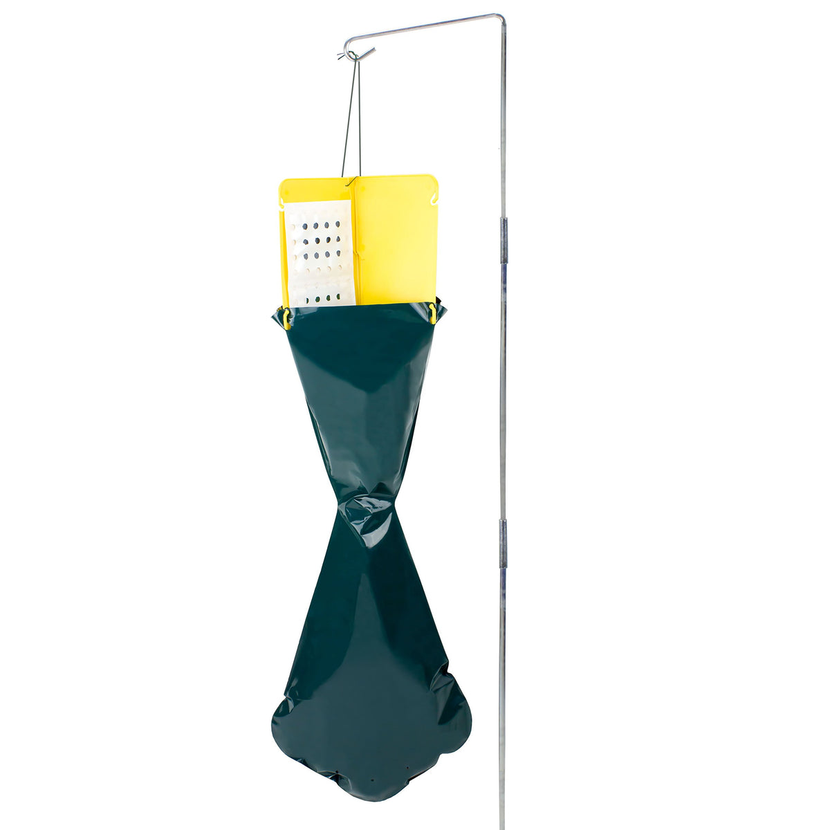 Safer trap lure with dual attractants captures beetles mid-air