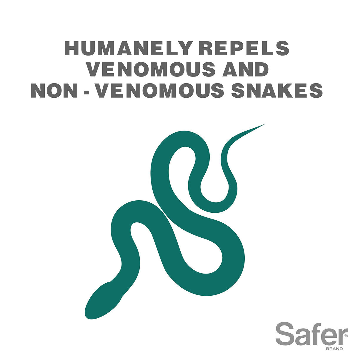 Close-up of Safer Brand Snake Shield packaging with resealable bag