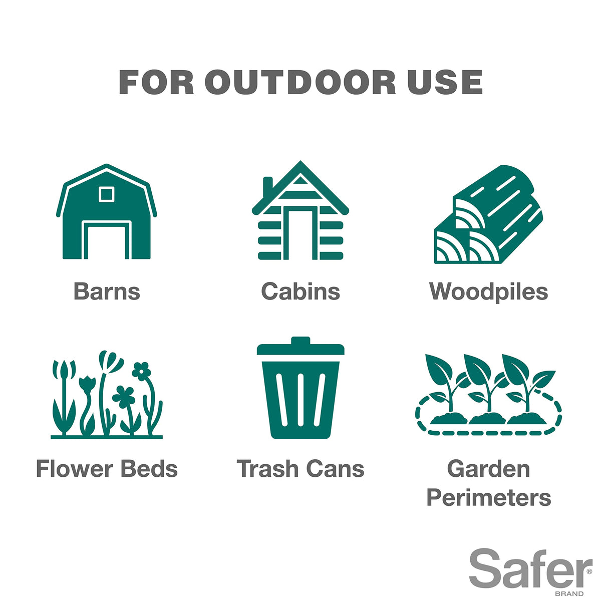 Granular barrier from Safer Snake Shield near outdoor trash area