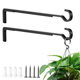Saffruff 14-inch plant hanger two-pack for sturdy outdoor display