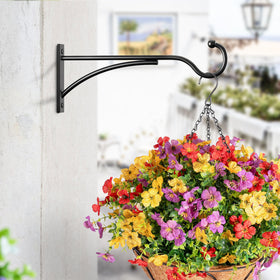 Saffruff 2-pack matte black hooks demonstrate durable hardware for gardens and porches.