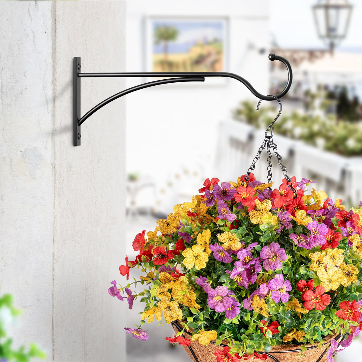 Saffruff heavy-duty plant hanger with screw mount for secure walls
