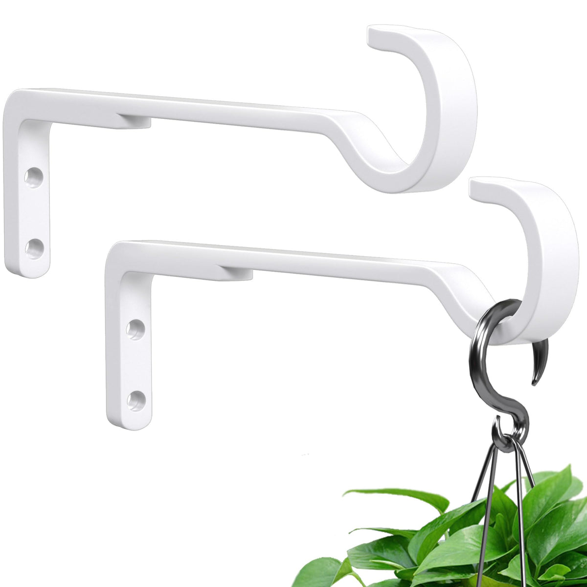 Saffruff 8-inch outdoor plant hanger pack for sturdy outdoor use.