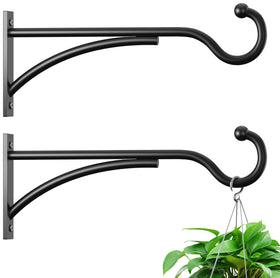 Saffruff 8-inch plant hanger mounted on a wall for sturdy outdoor display.