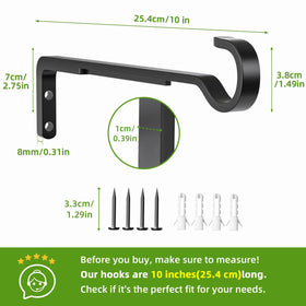 Saffruff 2 pack wall hooks for garden display.