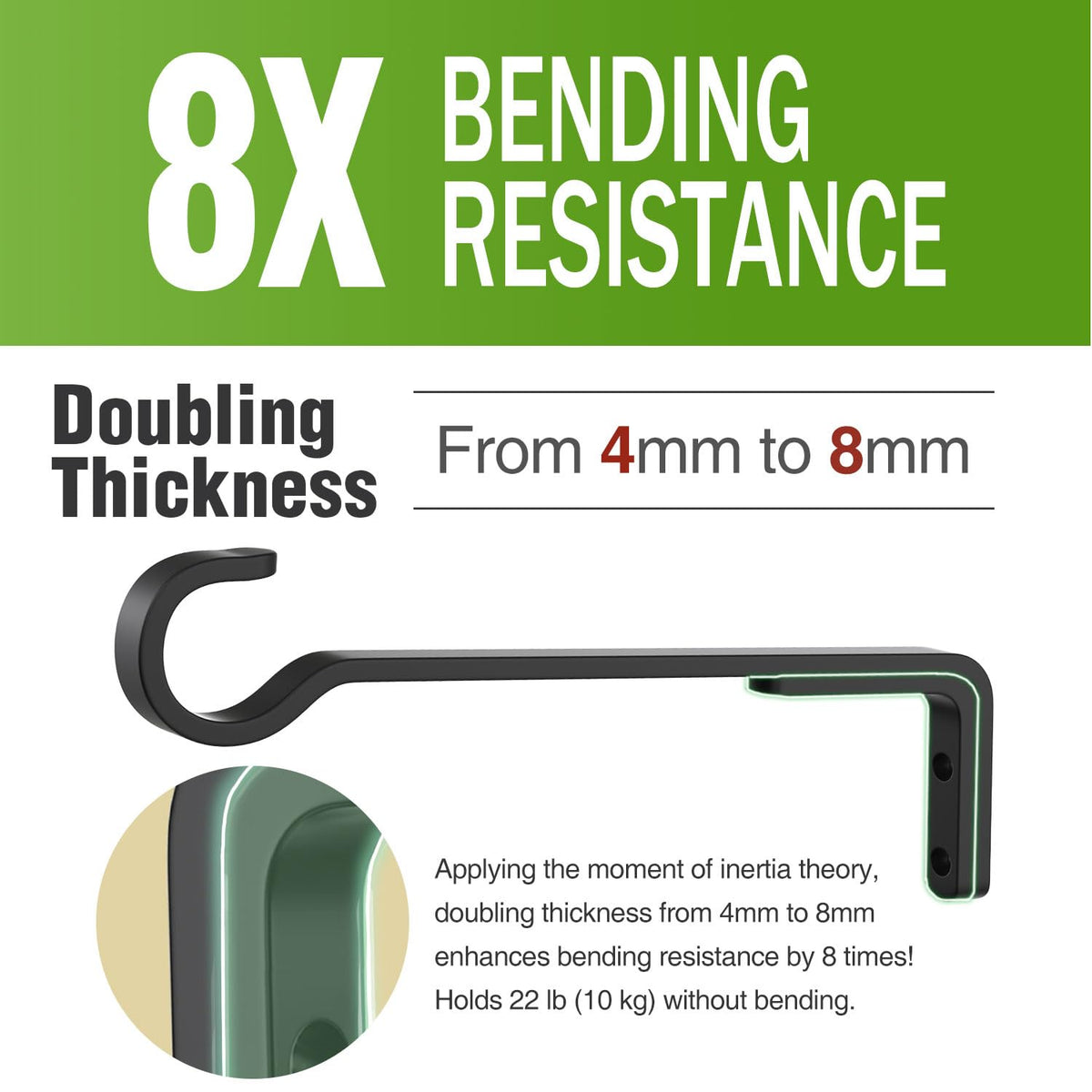 Saffruff dual-pack iron plant hangers offer versatile mounting for plants and décor.