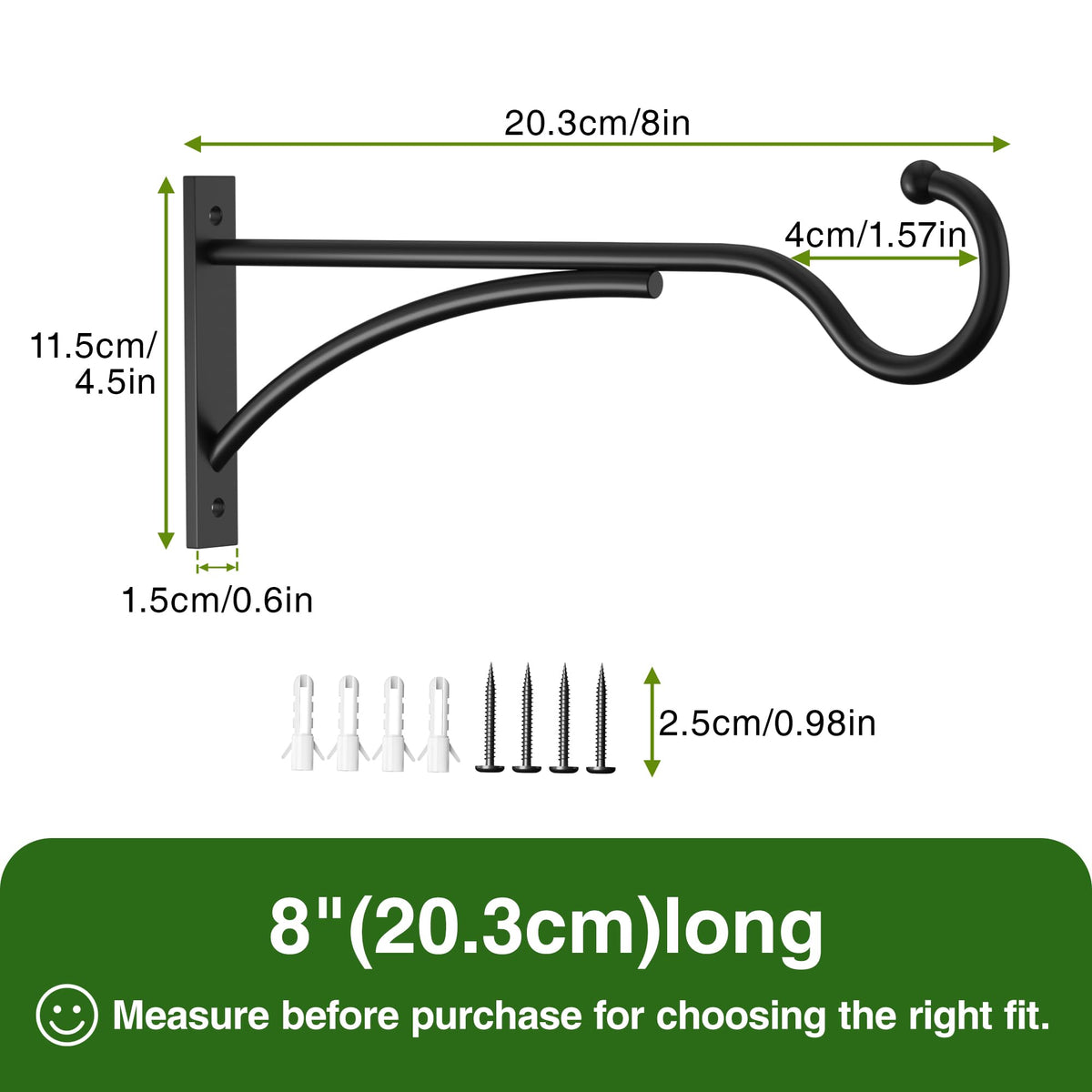 Saffruff heavy-duty 30lb capacity hook secures lanterns and baskets in breezy conditions.