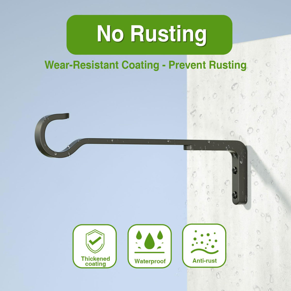 Saffruff durable iron hook for baskets and decor.