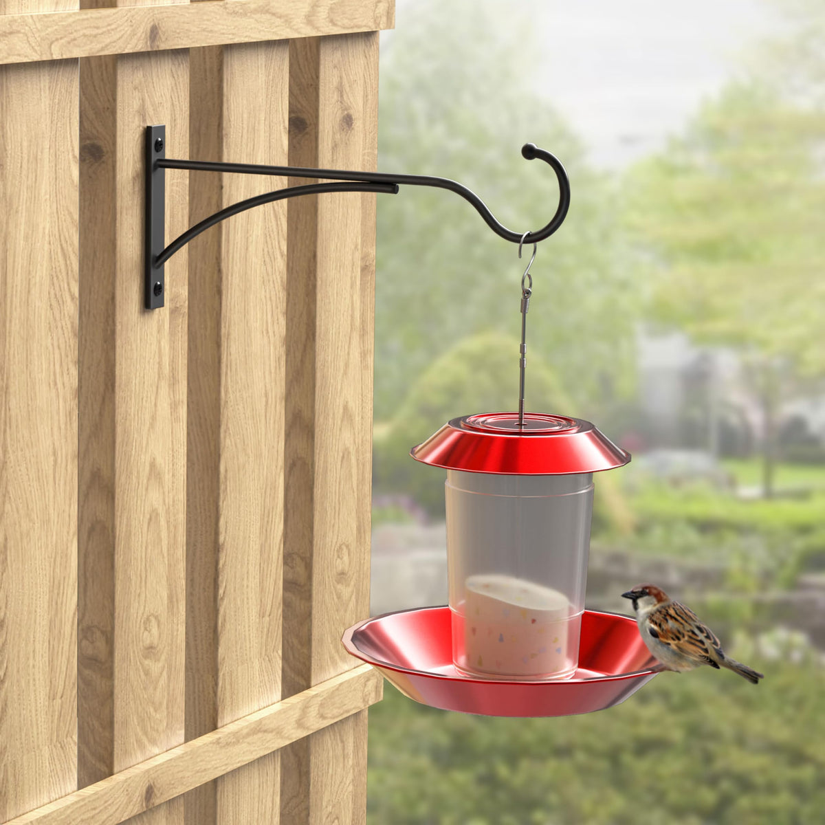 Matte black metal hooks by Saffruff that resist rust outdoors