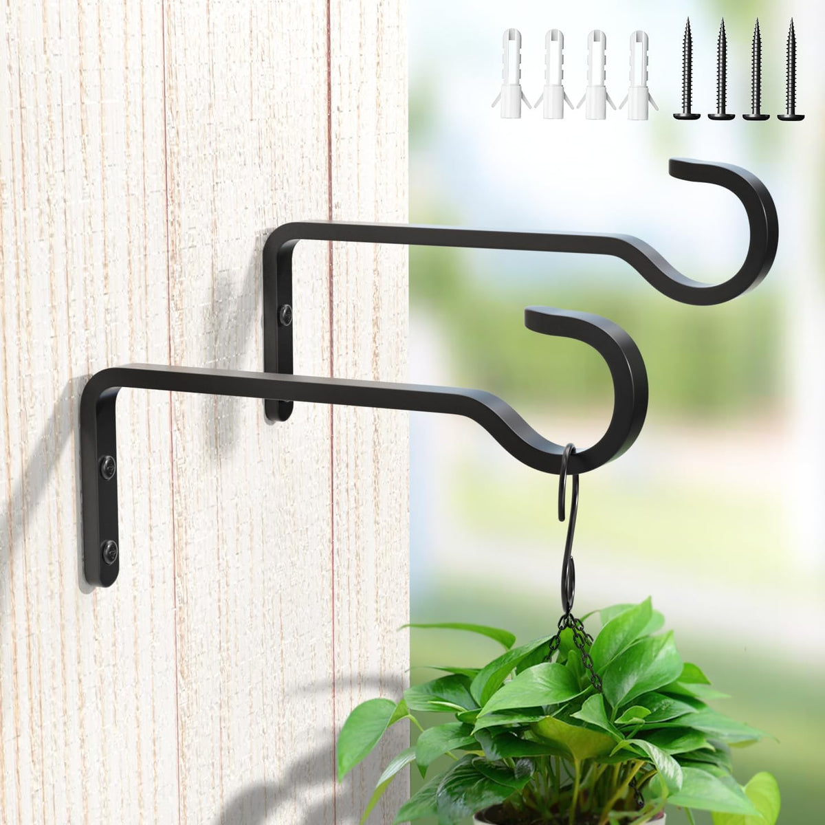 Saffruff patio décor hanger for baskets and pots