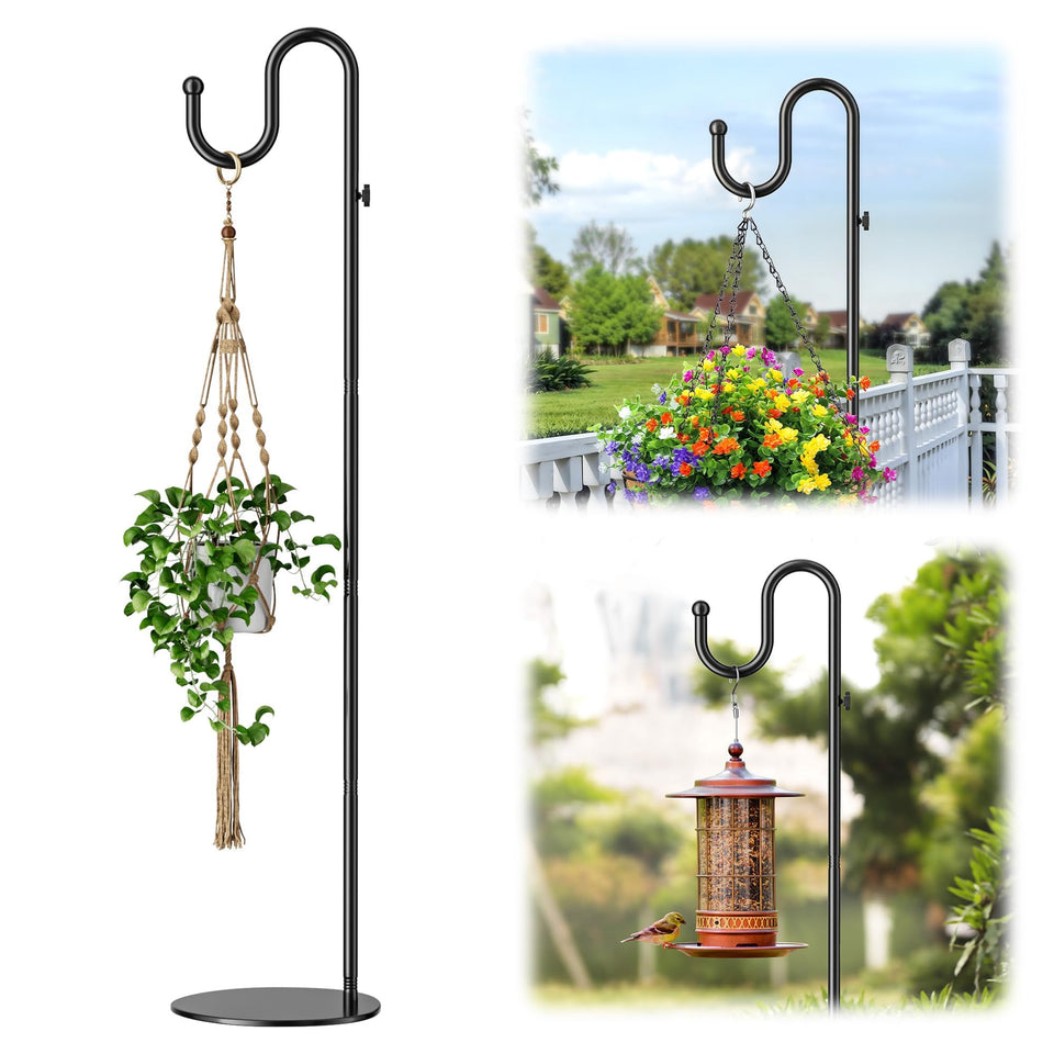 Saffruff shepherds hook stand base stability for outdoor displays