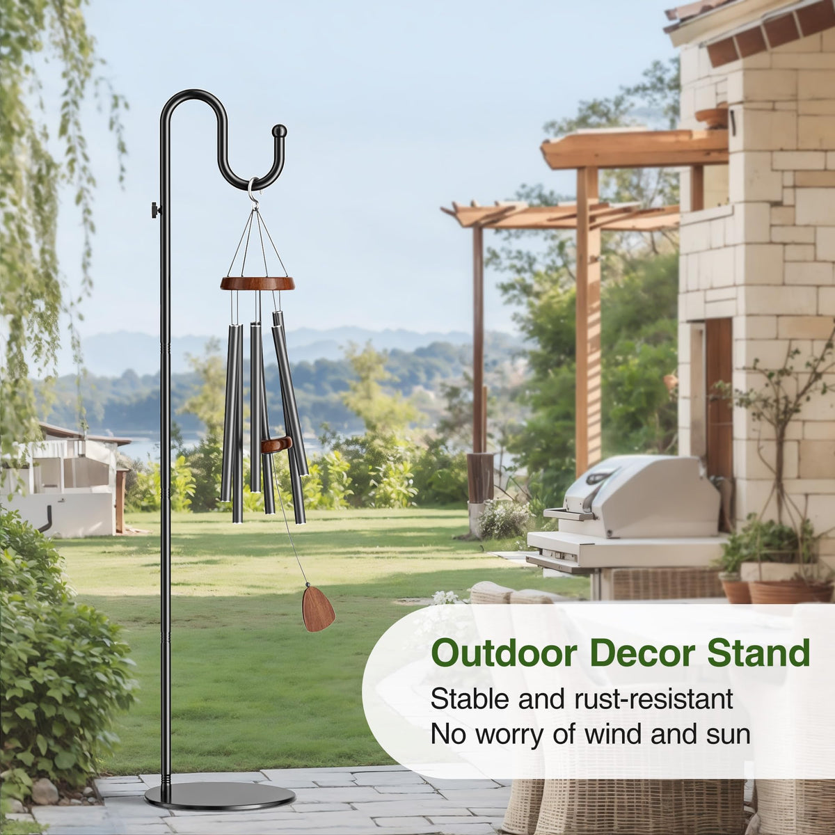 Saffruff shepherds hook stand easy tool-free assembly