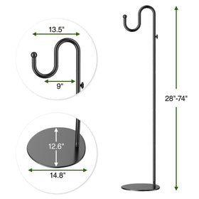 Saffruff shepherds hook stand indoor outdoor versatility