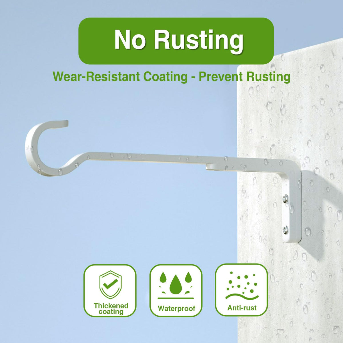 Saffruff wall hanger suitable for lanterns and bird feeders on exterior walls.