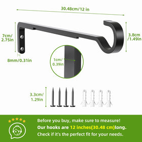 Saffruff wall-mount plant bracket elevates planters with reliable stability.
