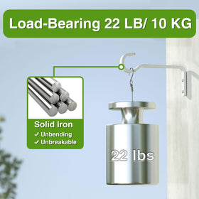 Saffruff white iron bracket holding a lantern securely.