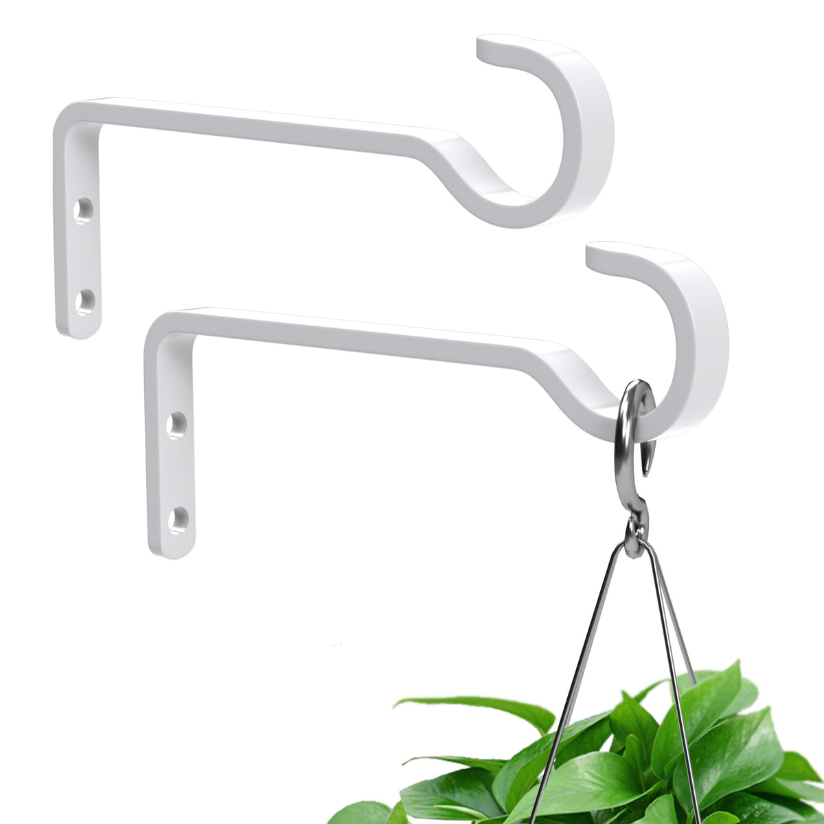 Saffruff white outdoor hanger supporting decorative lights.