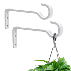Saffruff white outdoor hanger supporting decorative lights.