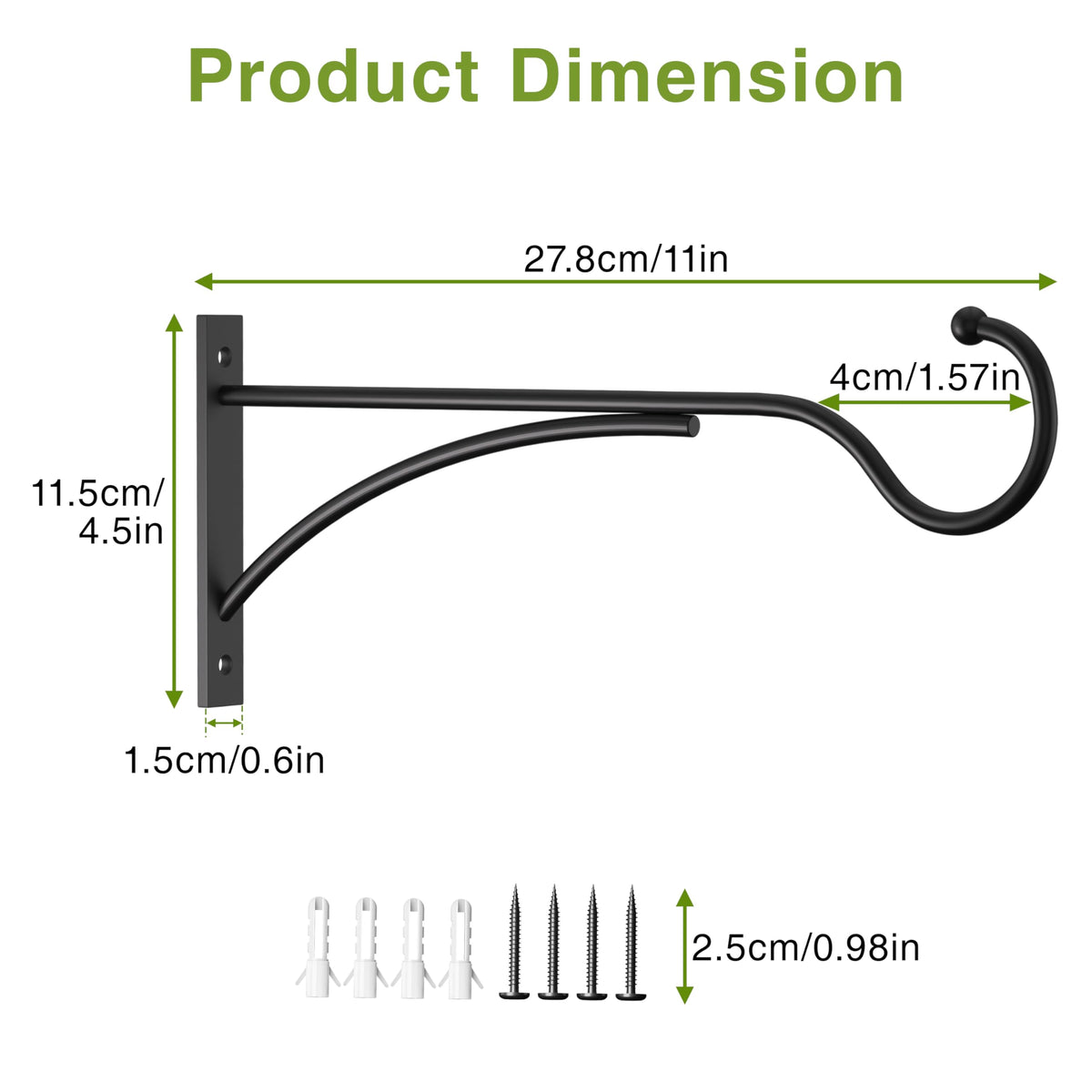 Saffruff wall hook for wind chimes and lanterns, durable support