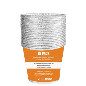Sageme grease bucket liner 15-pack for quick cleanup and mess-free grilling.