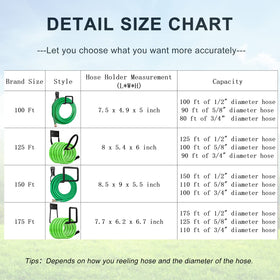 Sageme hose hanger helps organize yard tools and hoses in a tidy space.