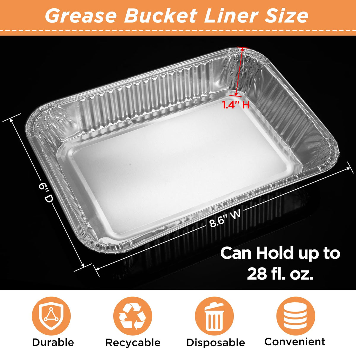 Sageme drip pans installed in a Weber grill to contain grease.