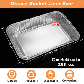 Sageme drip pan fit for Weber Q, Spirit, and Genesis grills with easy slide-on compatibility.
