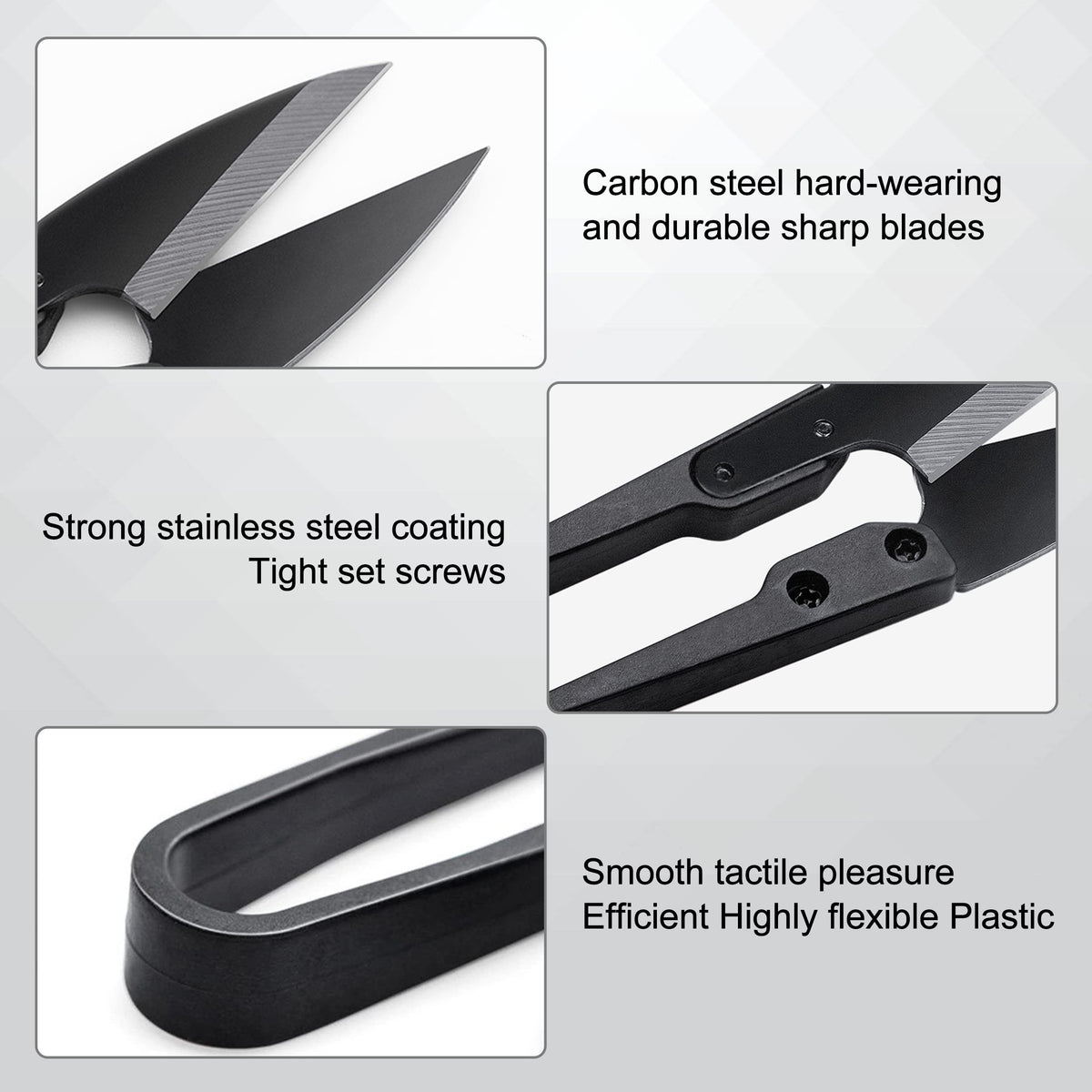 Sago Brothers bonsai pruning scissors blade closeup shows sharp stainless blades.