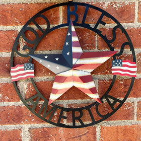 SAGUZOU versatile patriotic decoration for kitchen, entry, or garden walls