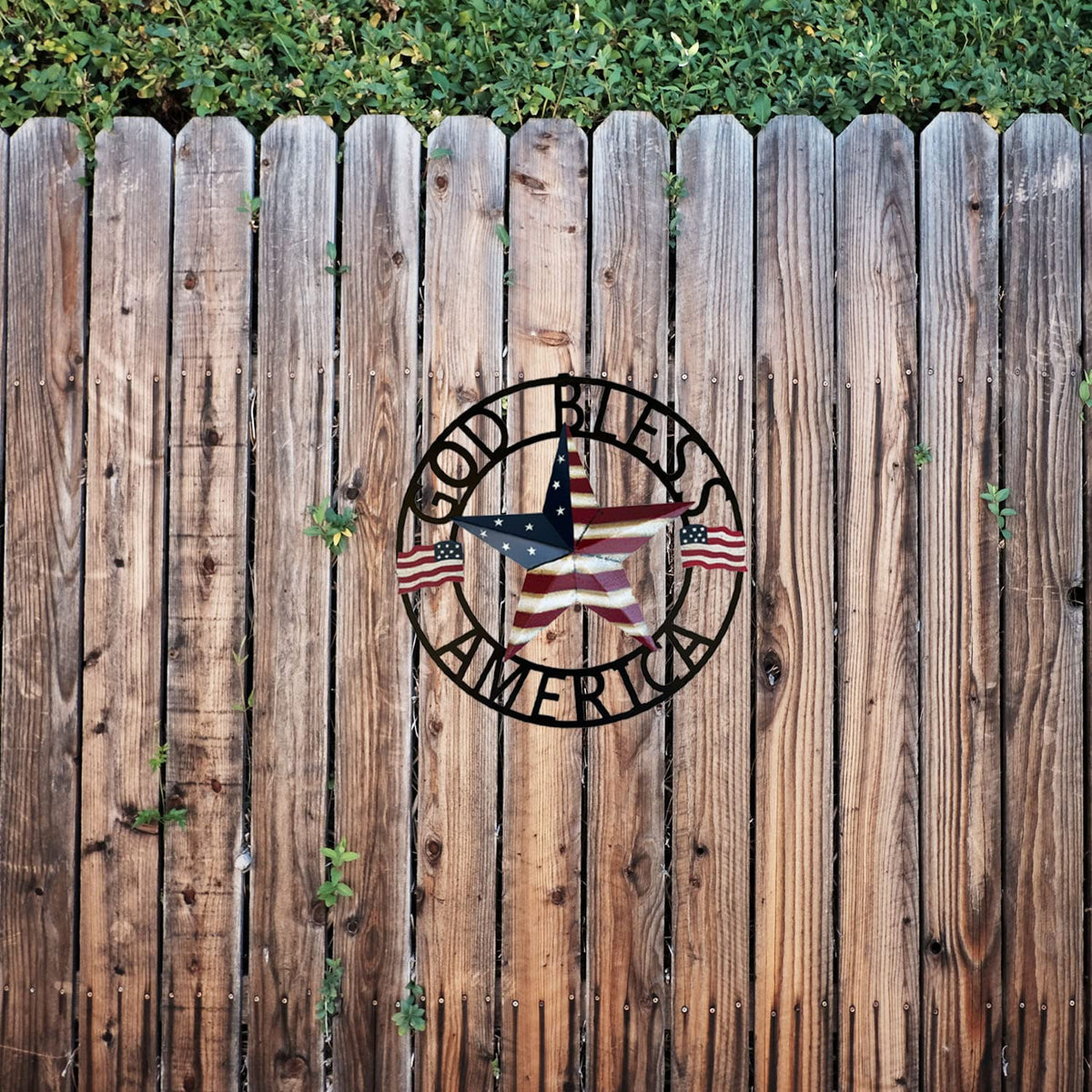 SAGUZOU patriotic decor suitable for front porch, yard, fence, or patio setups