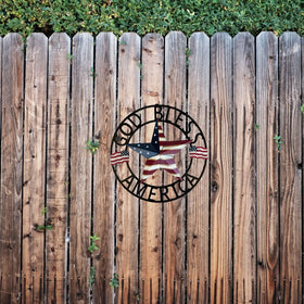 SAGUZOU patriotic decor suitable for front porch, yard, fence, or patio setups