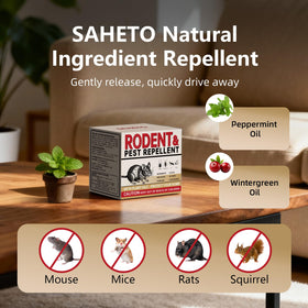 SAHETO peppermint rodent repellent outdoors keeps garden and patio areas rodent-free